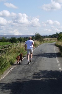 Exercising with a dog